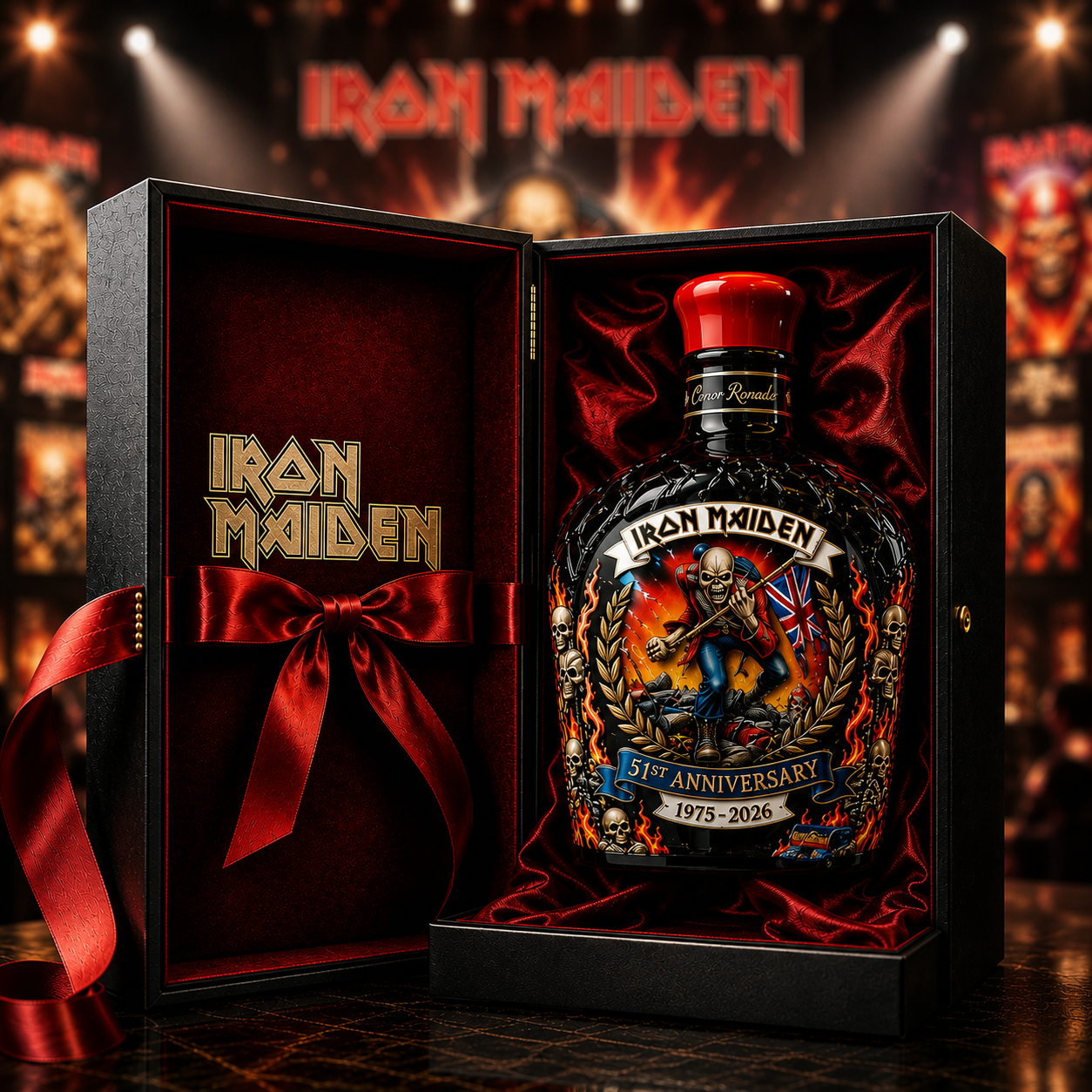 Iron Maiden 51st Anniversary 1975-2026 Whiskey Bottle