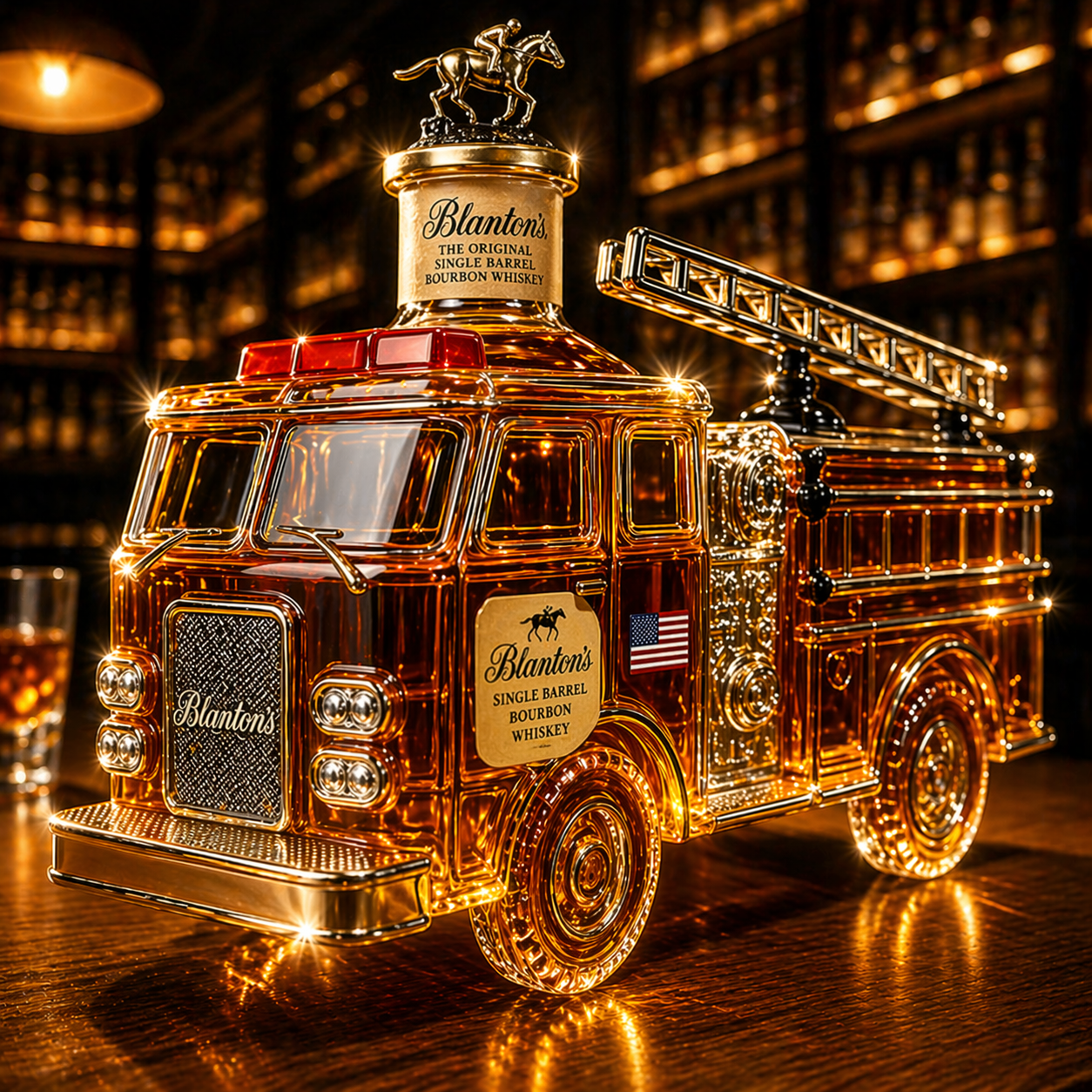 Fire Truck Whiskey Bottle
