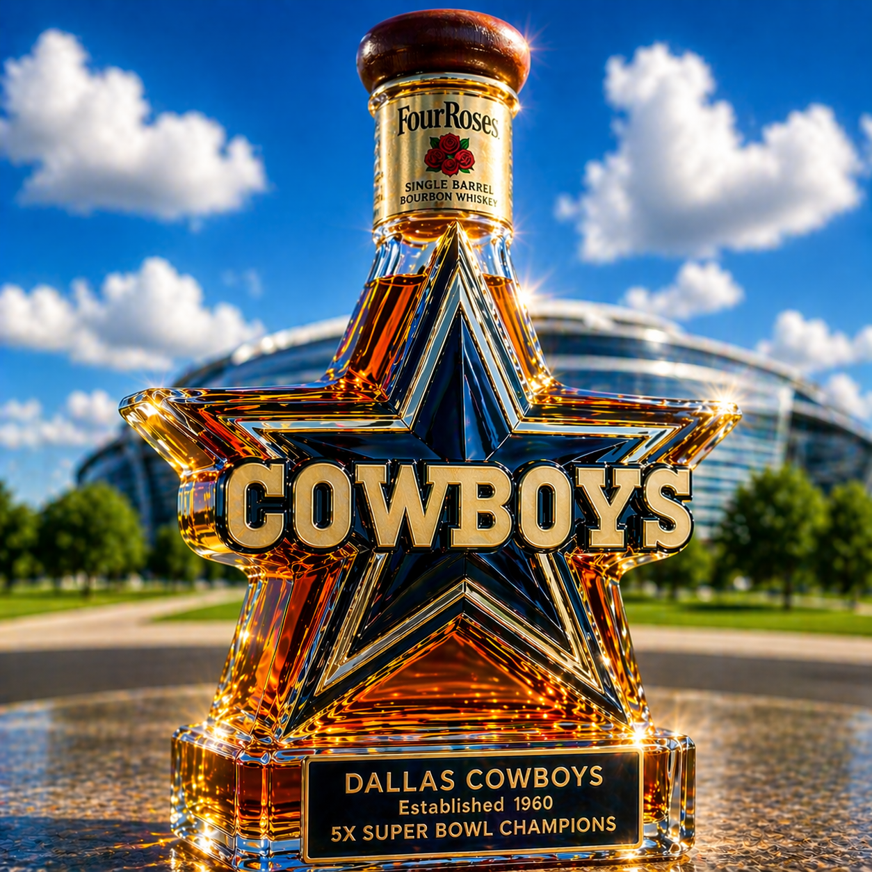 Dallas Cowboys Limited Edition Whiskey Bottle