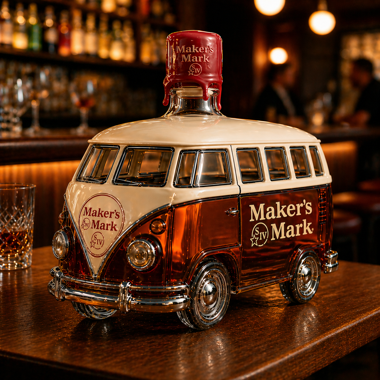 Camper Van Whiskey Bottle