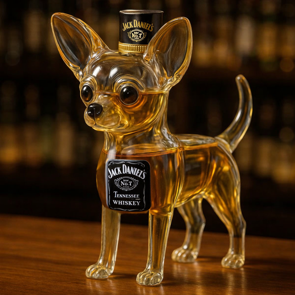 Chihuahua Whiskey Bottle