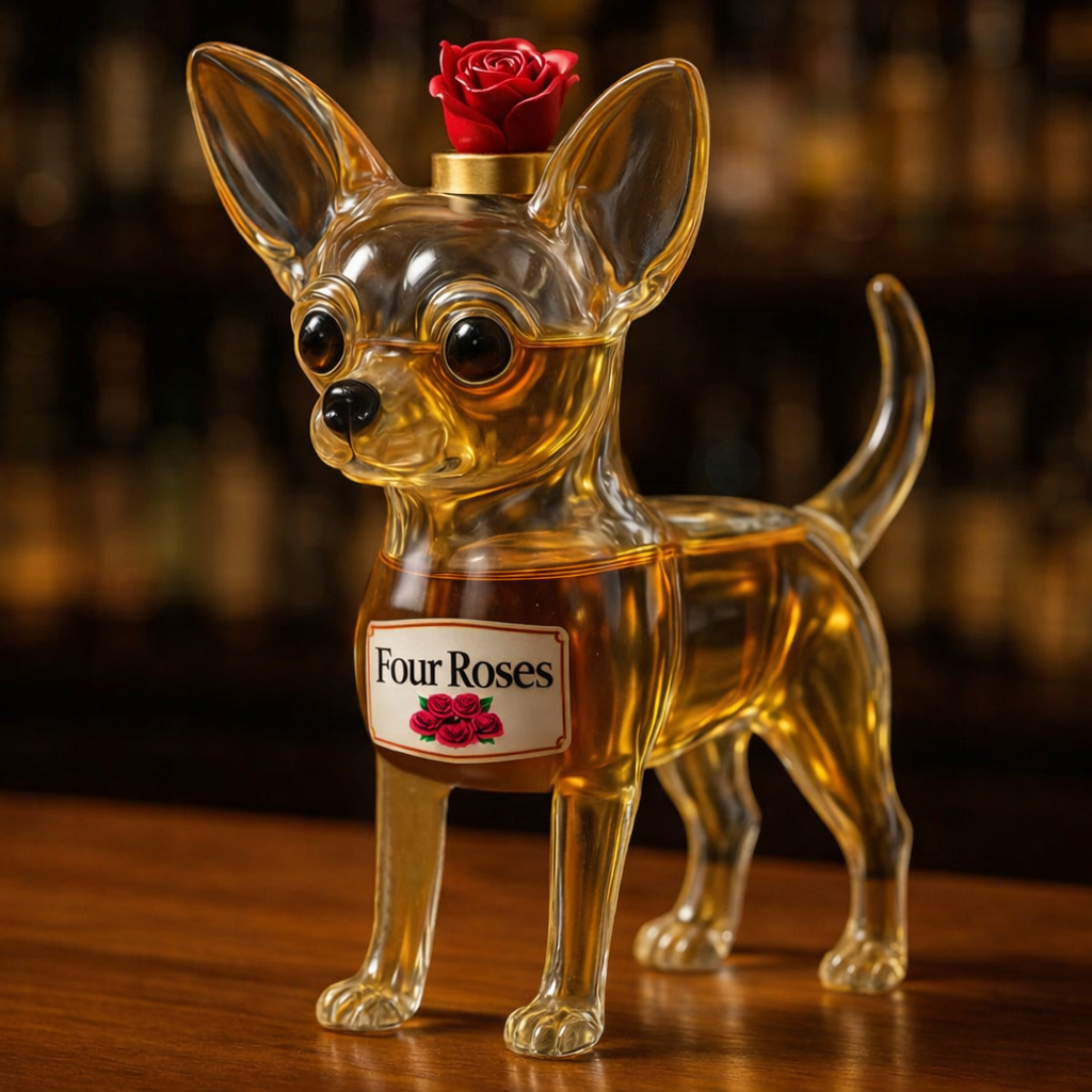 Chihuahua Whiskey Bottle