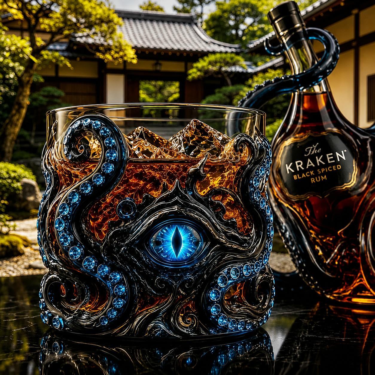 Kraken Black Spiced Rum Bottle