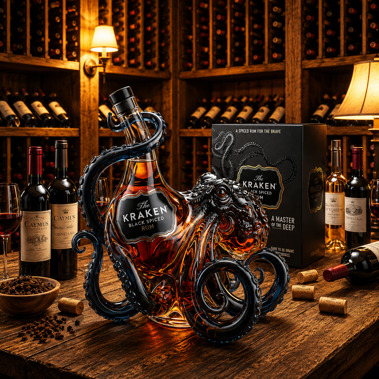 Kraken Black Spiced Rum Bottle