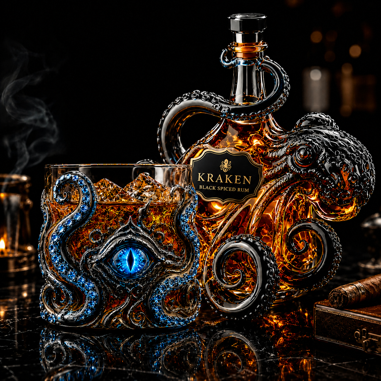 Kraken Black Spiced Rum Bottle