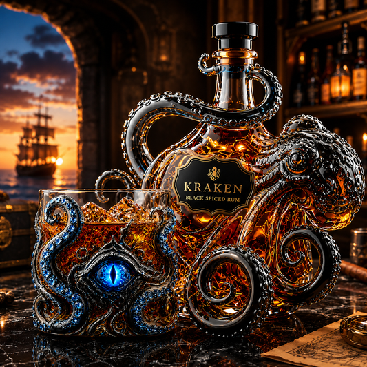 Kraken Black Spiced Rum Bottle
