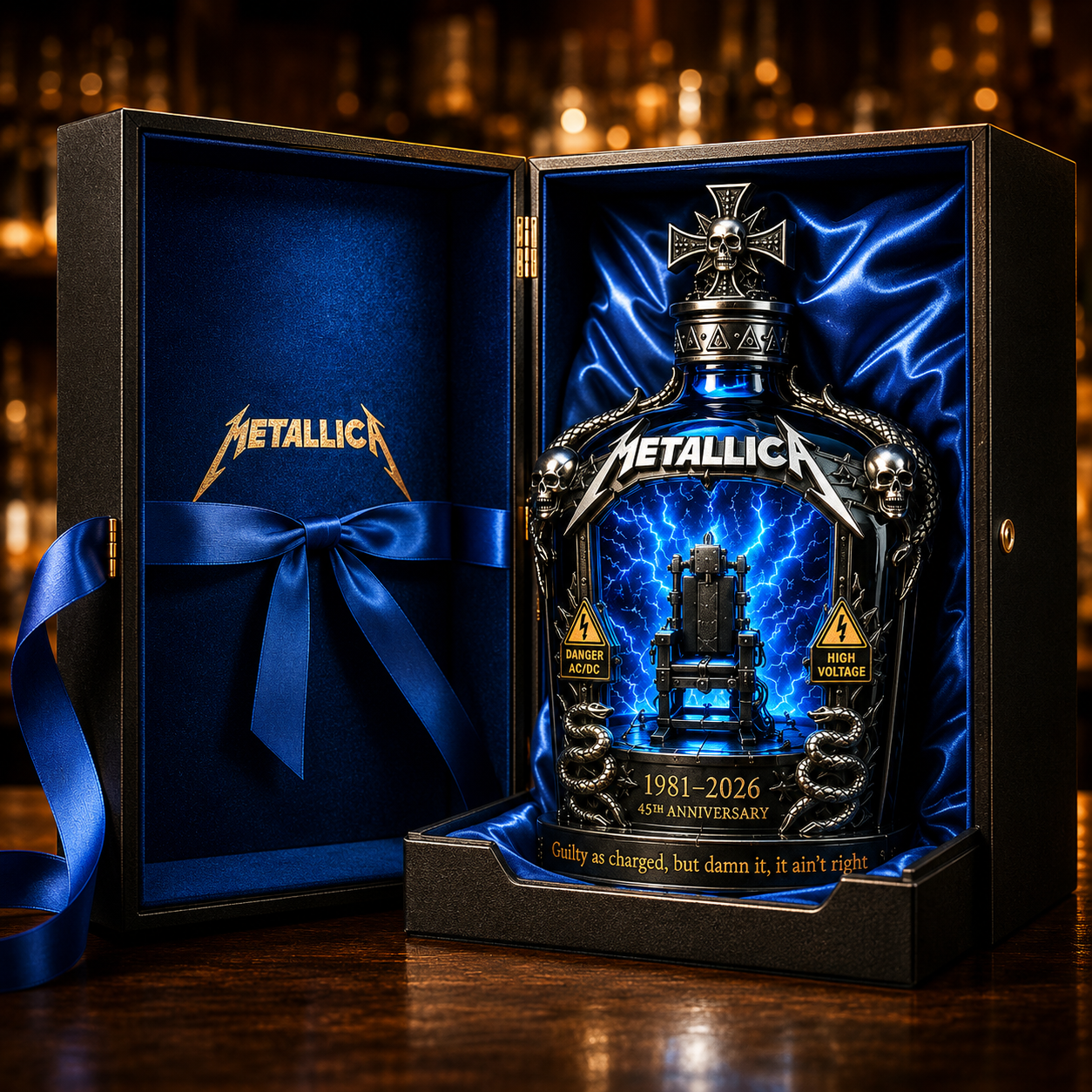 Metallica 45th Anniversary 1981–2026 Whiskey Bottle