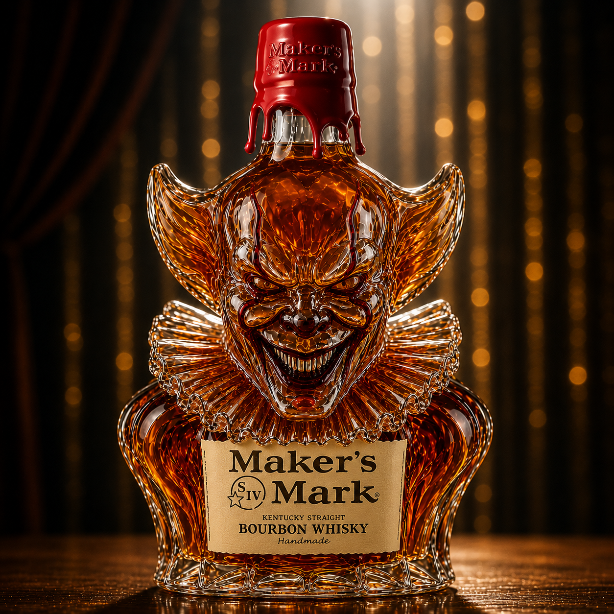 Clown Whiskey Bottle