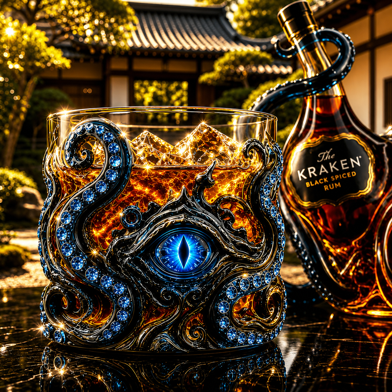Kraken Black Spiced Rum Bottle