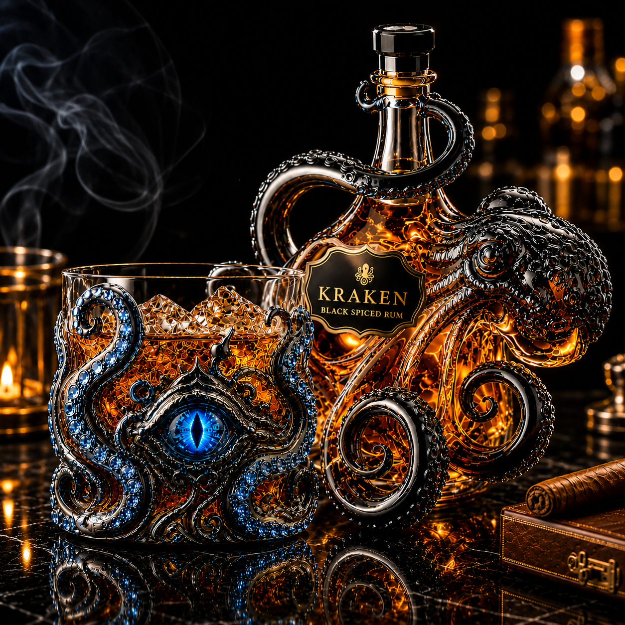 Kraken Black Spiced Rum Bottle