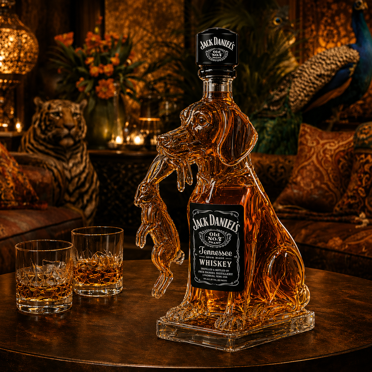 Hunting Dog Whiskey Bottle