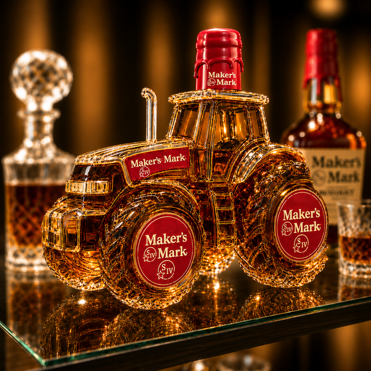 Tractor Whiskey Bottle