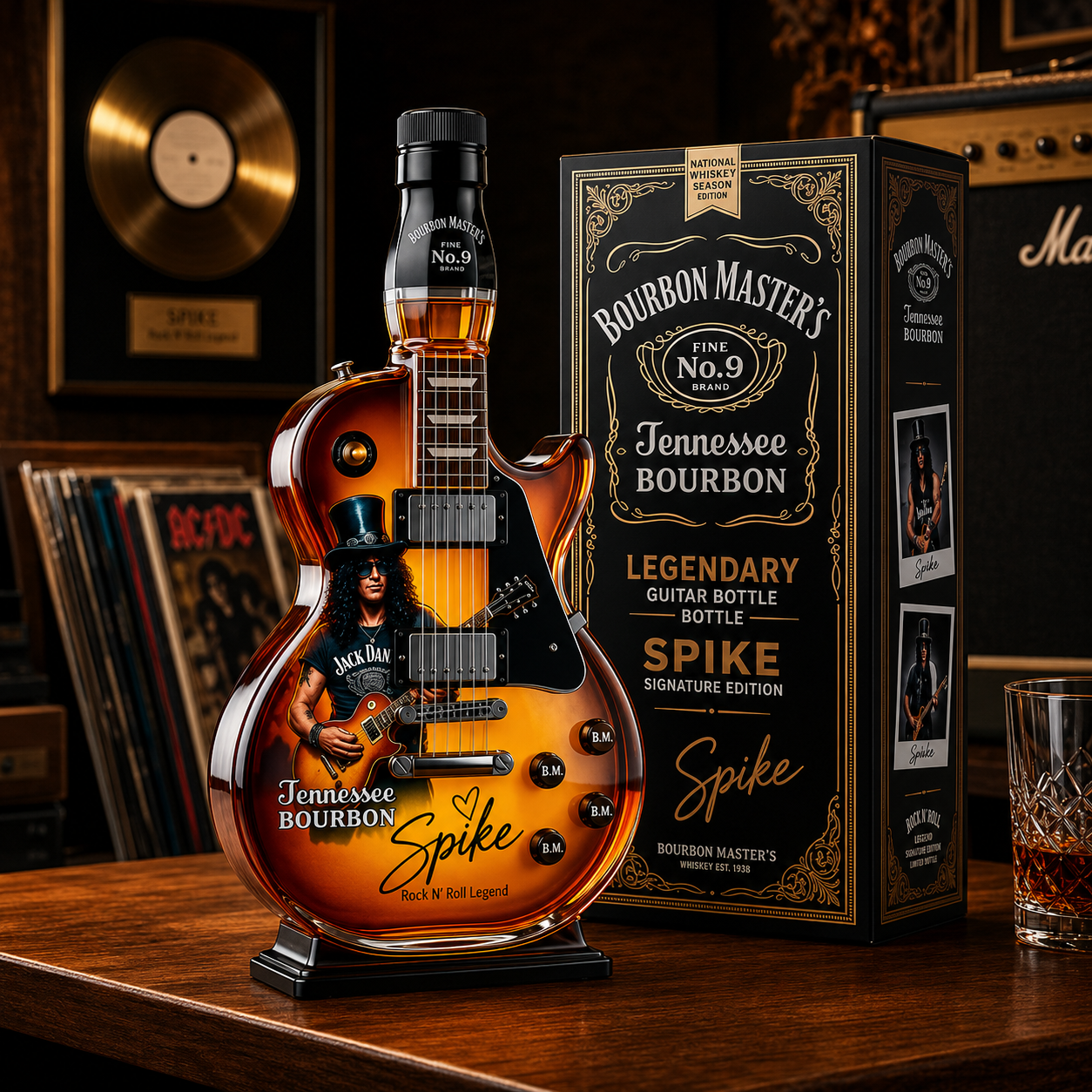 Vintage Guitar Figurine Whiskey Bottle