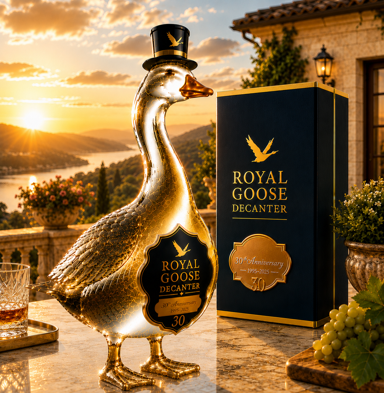Royal Goose 3D Sculpted Vodka Bottle