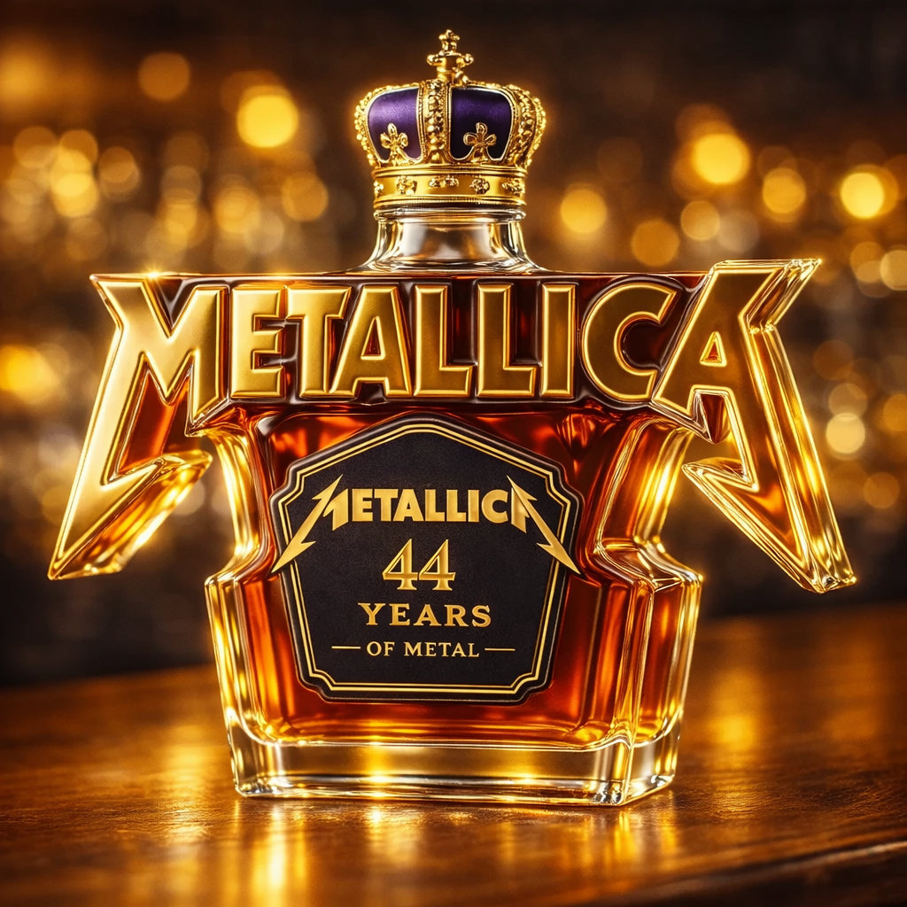 LIMITED EDITION Metallica 44 Years Of Rock Whiskey Bottle