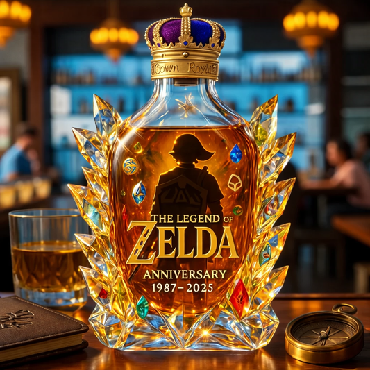 The Dazzling Legend Of Zelda 38th Anniversary 1987-2025 Whisky Bottle