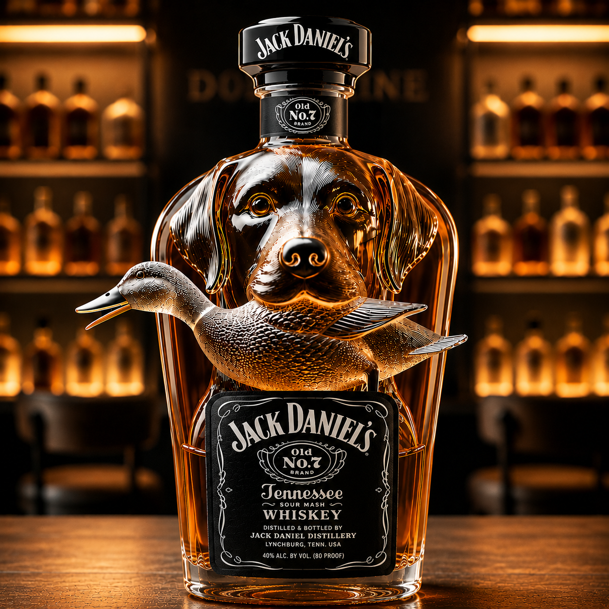 Hunting Dog Whiskey Bottle