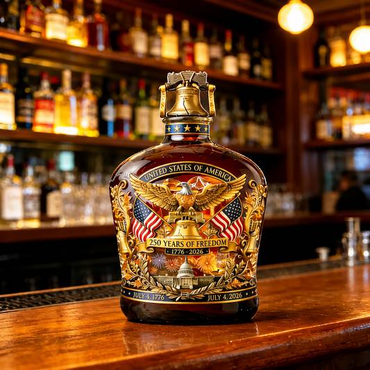 US 250th Anniversary Commemorative Whiskey Bottle