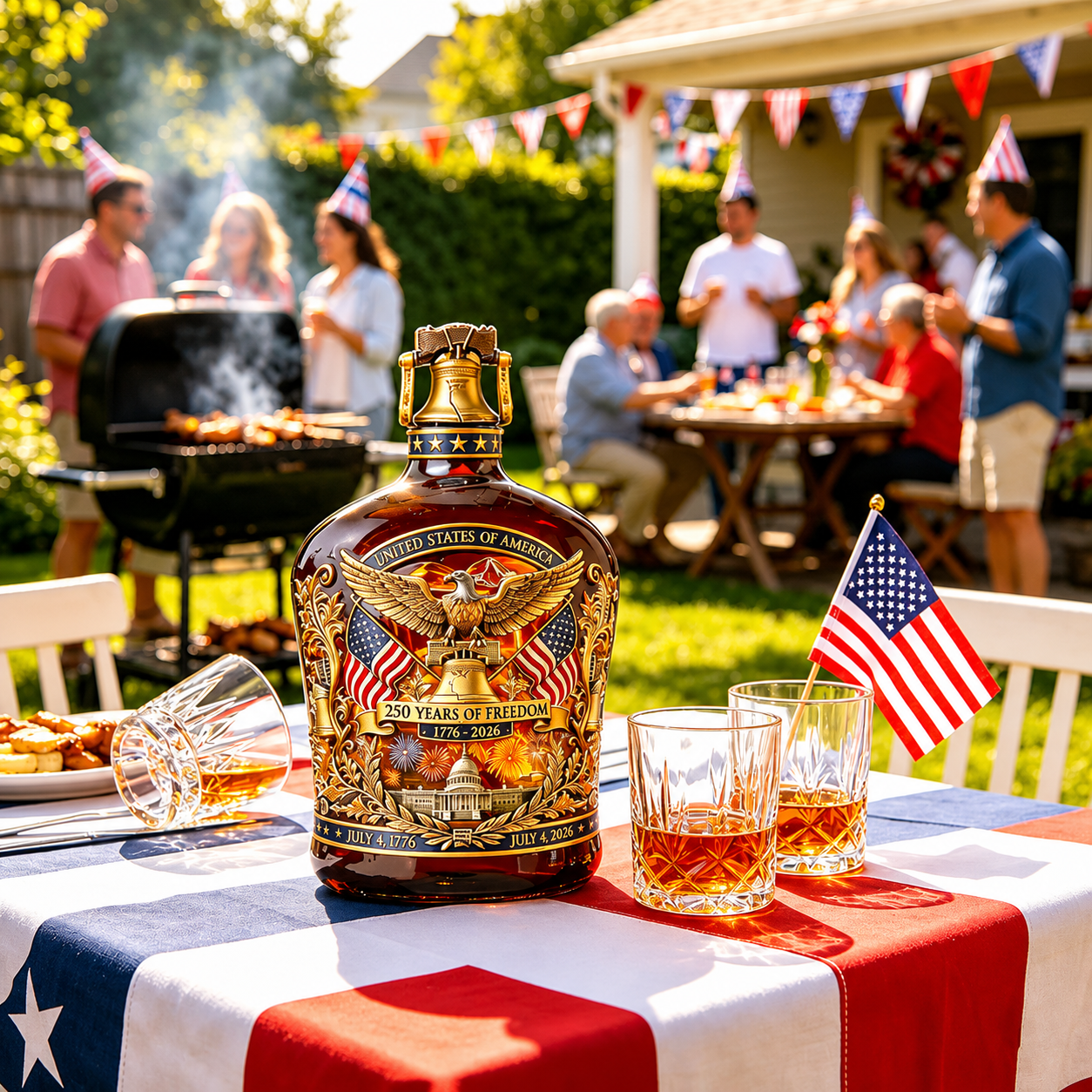 US 250th Anniversary Commemorative Whiskey Bottle