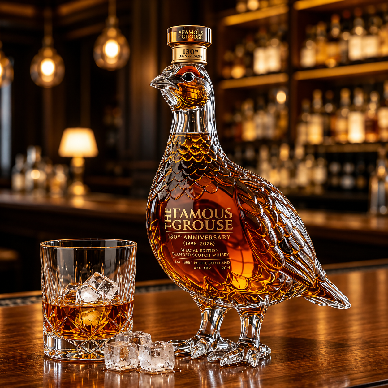 The Famous Grouse 130th Anniversary Edition Blended Scotch Whisky Bottle