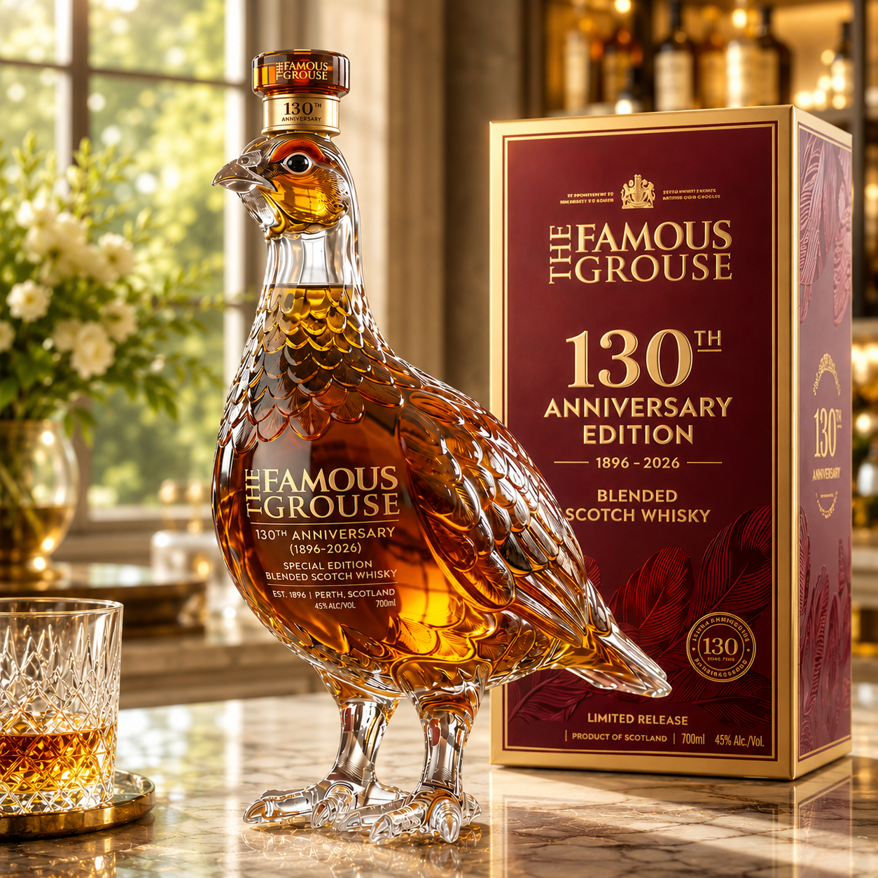 The Famous Grouse 130th Anniversary Edition Blended Scotch Whisky Bottle
