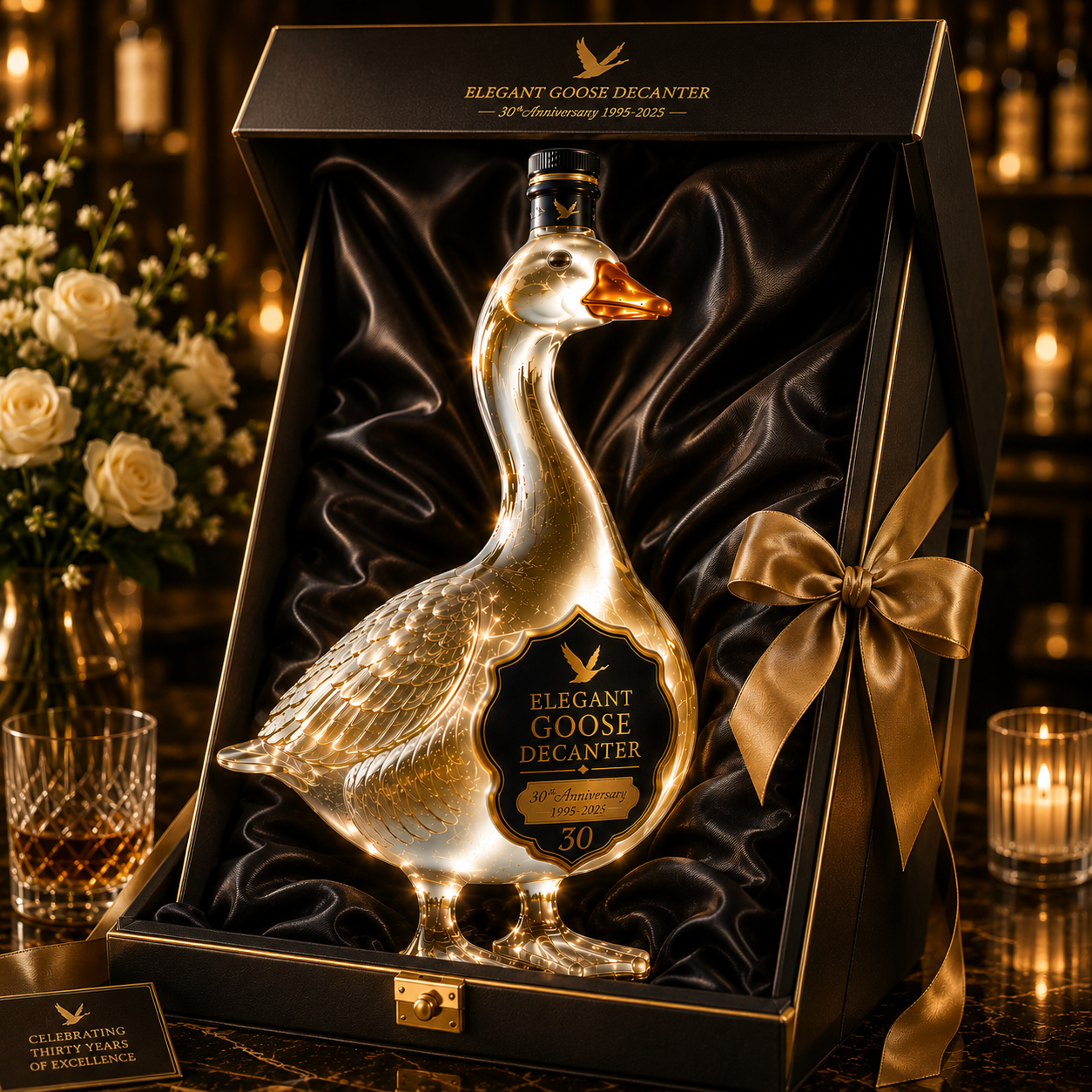 Elegant Goose 3D Sculpted Vodka Bottle