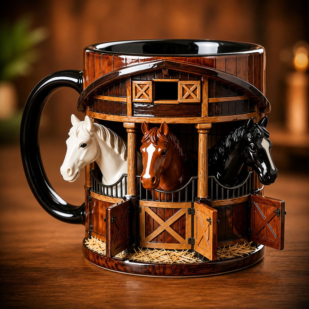 Horse Barn Print Coffee Mug