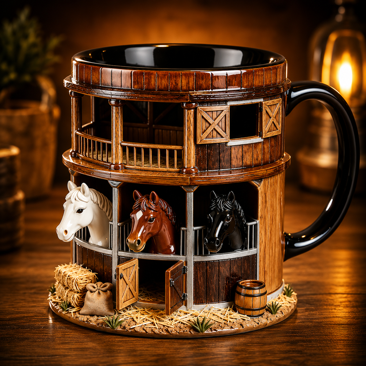 Horse Barn Print Coffee Mug