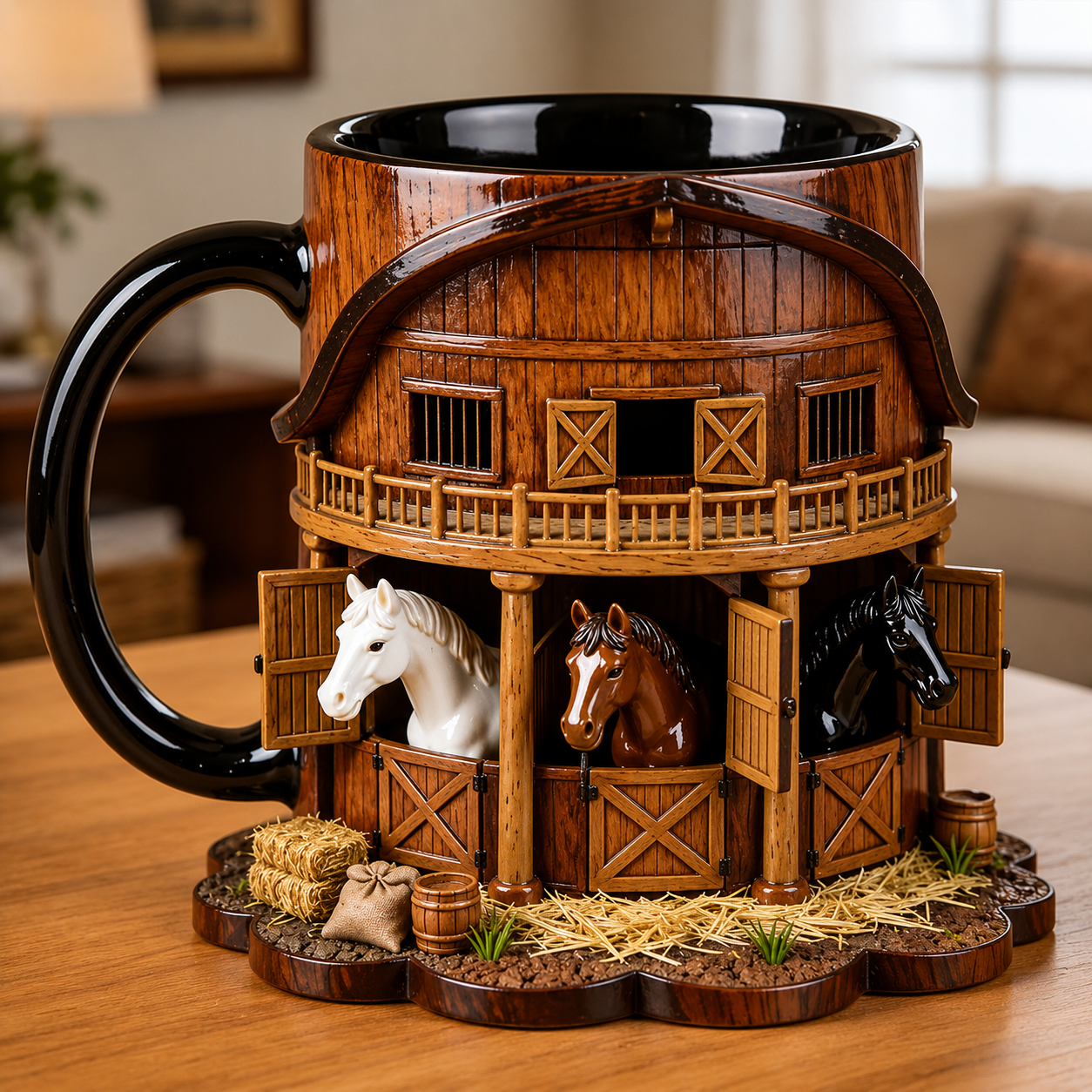 Horse Barn Print Coffee Mug