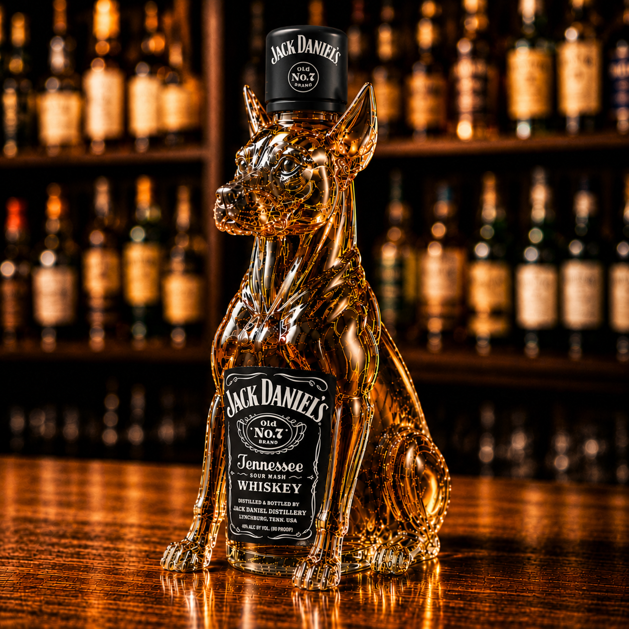 Hound Whiskey Bottle
