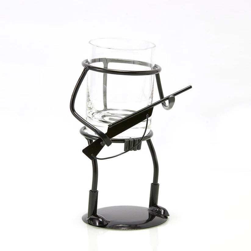 Rifle Hunter Whiskey Glass - Bullet Glass & Metal Cup Holder