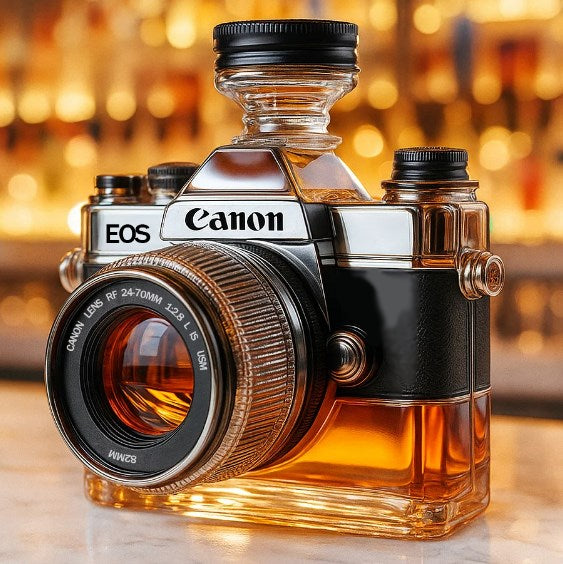 Camera Whiskey Bottle