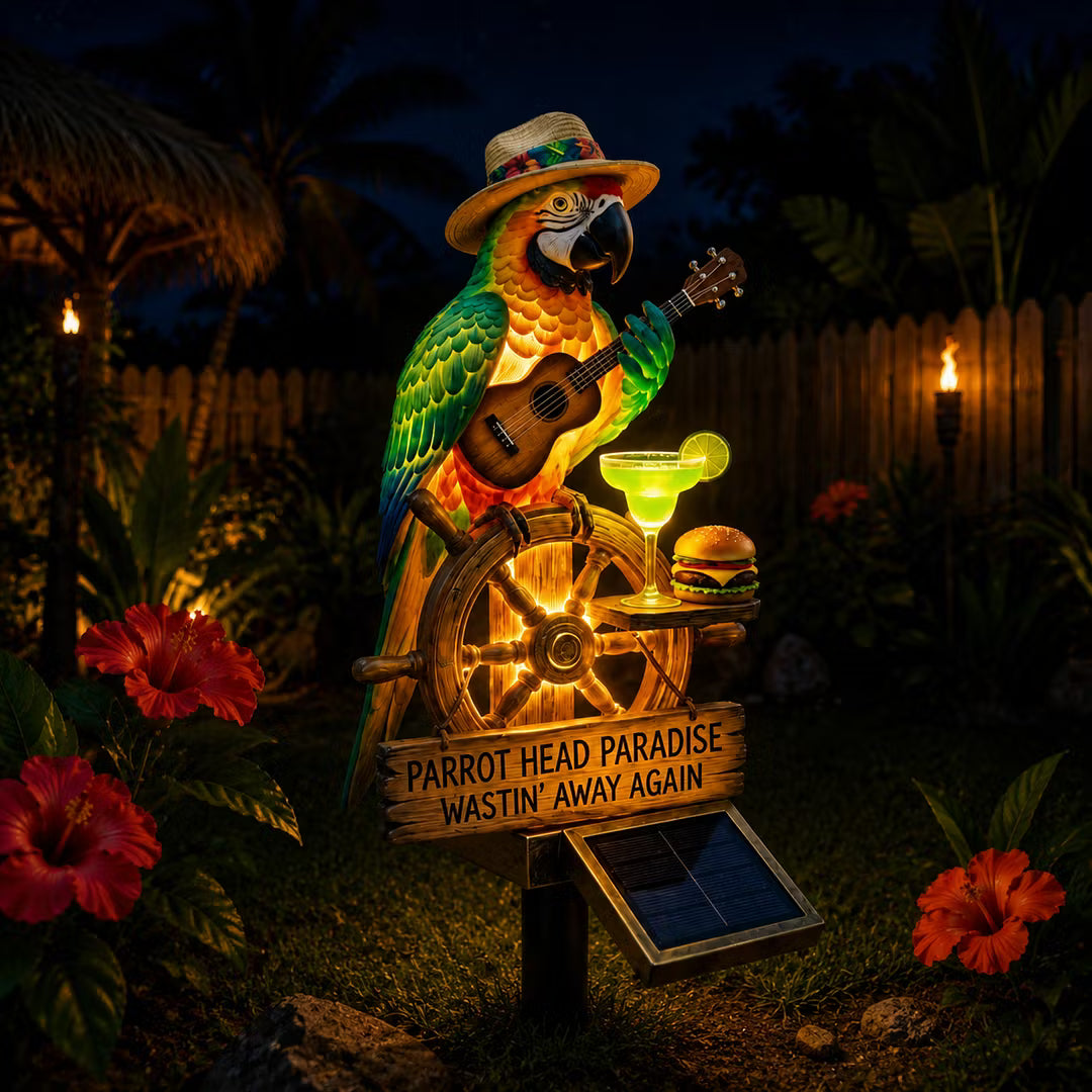 Tropical Parrot Solar Garden Stake Light