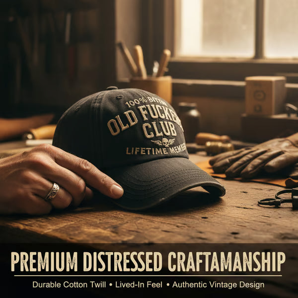 Vintage Distressed "Old Club" Lifetime Member Cap