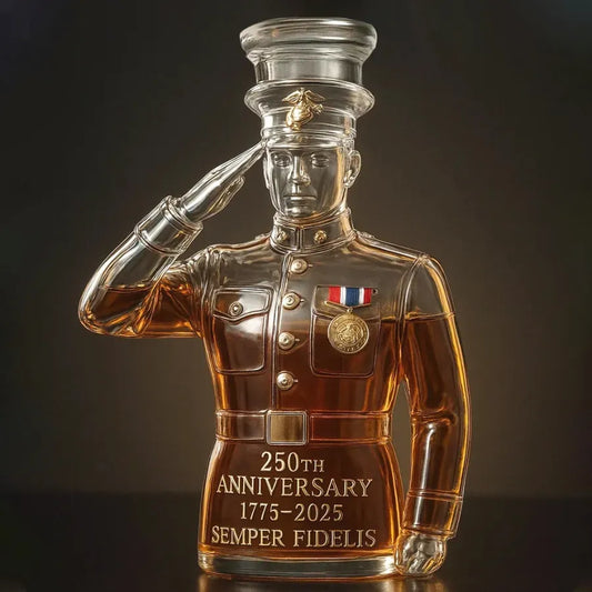 250th Anniversary Military Commemorative Veterans Salute Whiskey Bottle