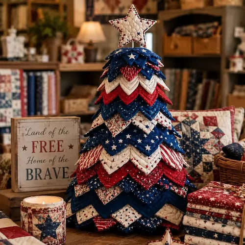 Americana Christmas Tree Quilt Kit