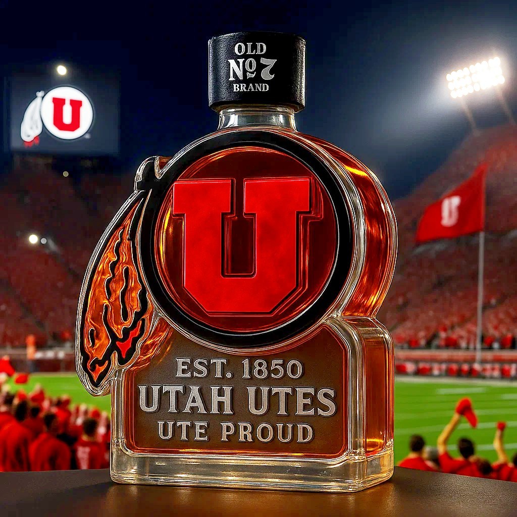 Utah Utes Limited Edition Whiskey Bottle
