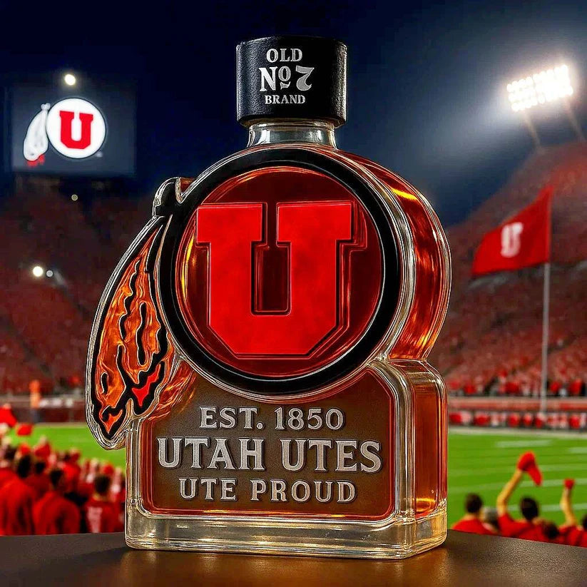 Utah Utes Limited Edition Whiskey Bottle