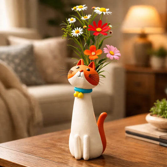 Quirky Cat Vase