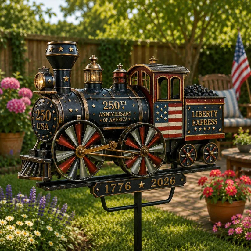 USA 250 “Liberty Express” Train Garden Wind Spinner