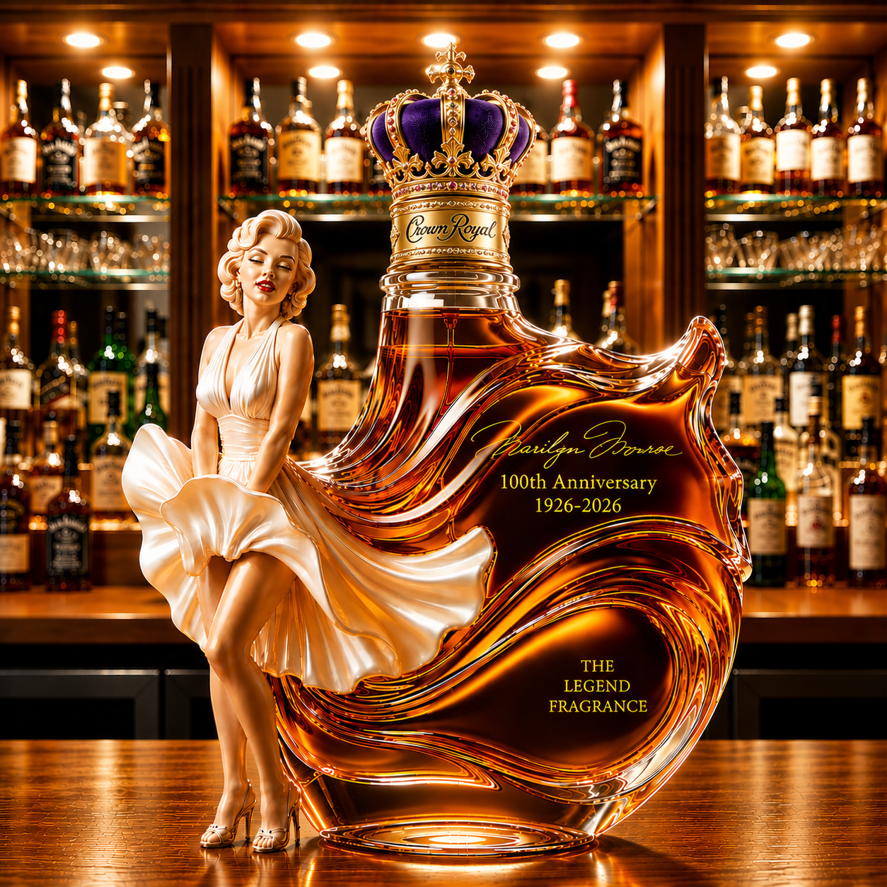 Marilyn Monroe 100th Anniversary Whiskey Bottle