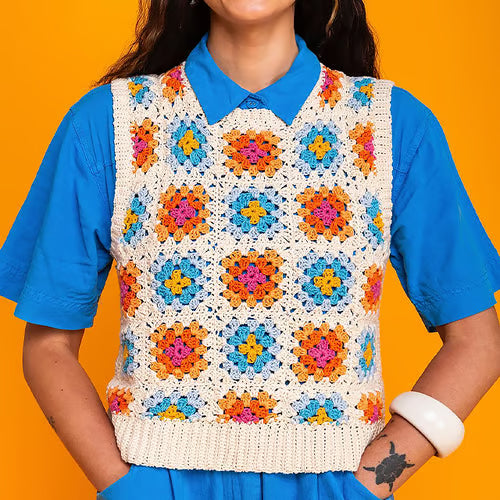 【50 Unique Designs】Granny Square Crochet Card Set