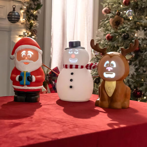 Talking Animated Blink Snowman with Built in Projector & Speaker Plug'n Play
