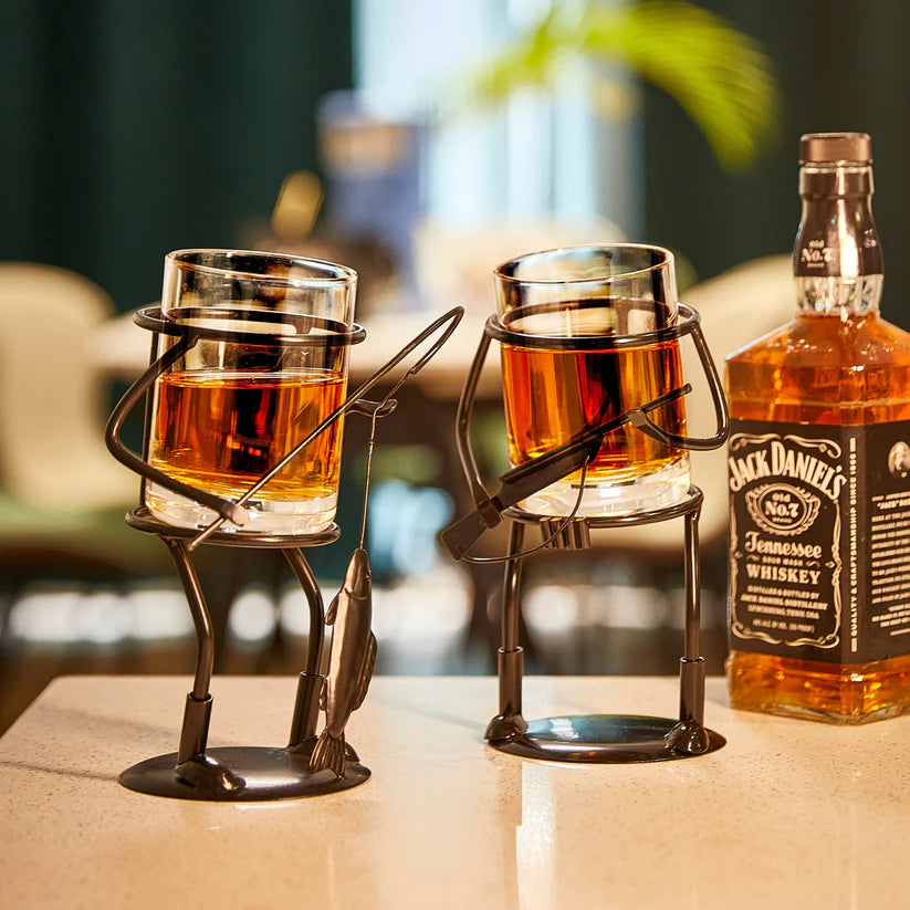 Rifle Hunter Whiskey Glass - Bullet Glass & Metal Cup Holder