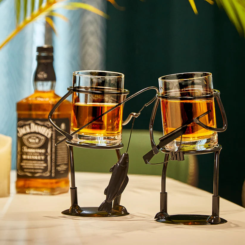 Rifle Hunter Whiskey Glass - Bullet Glass & Metal Cup Holder
