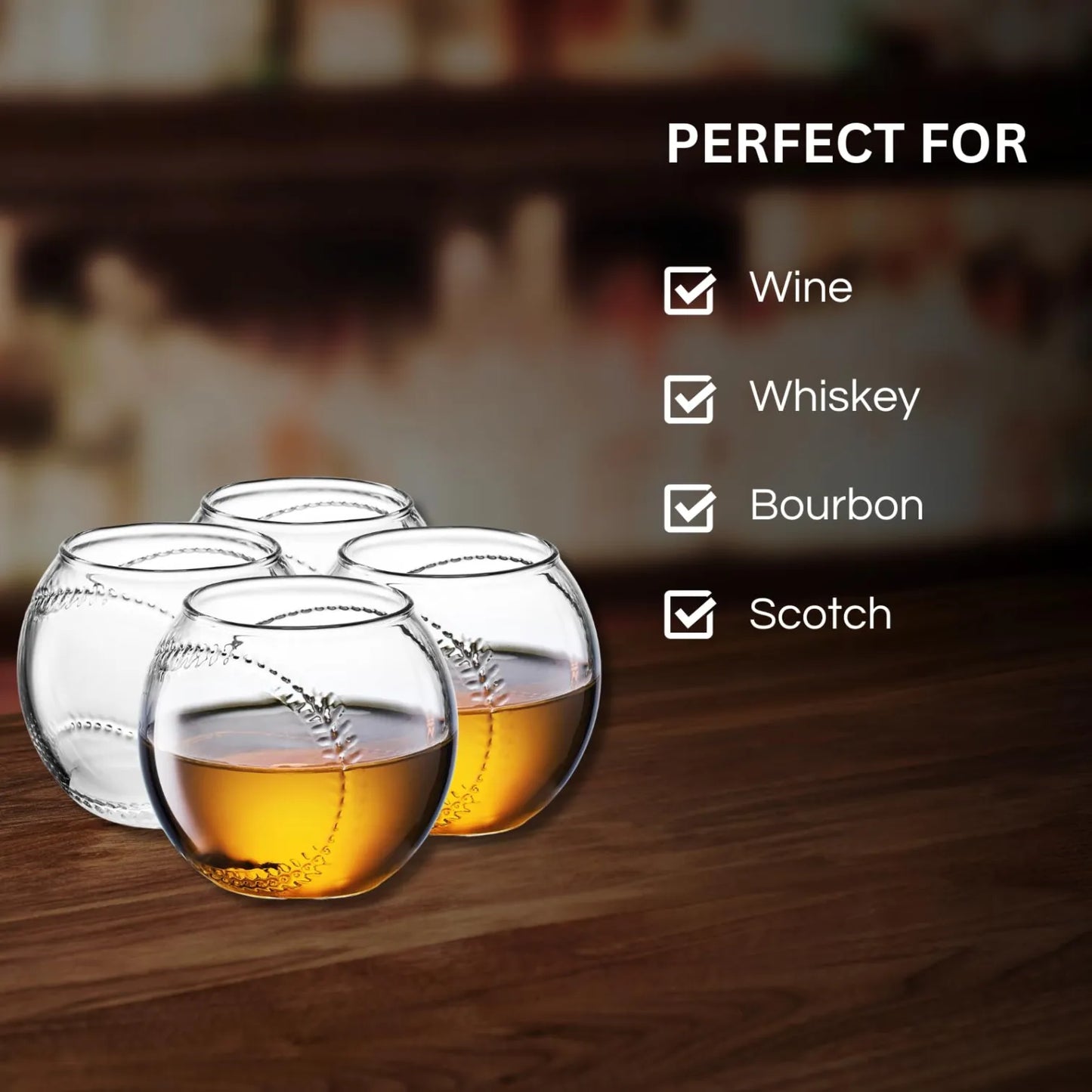 10oz Baseball Whiskey Glass