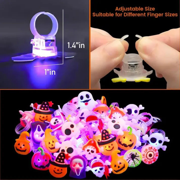 Halloween LED Glow Rings (50pcs)
