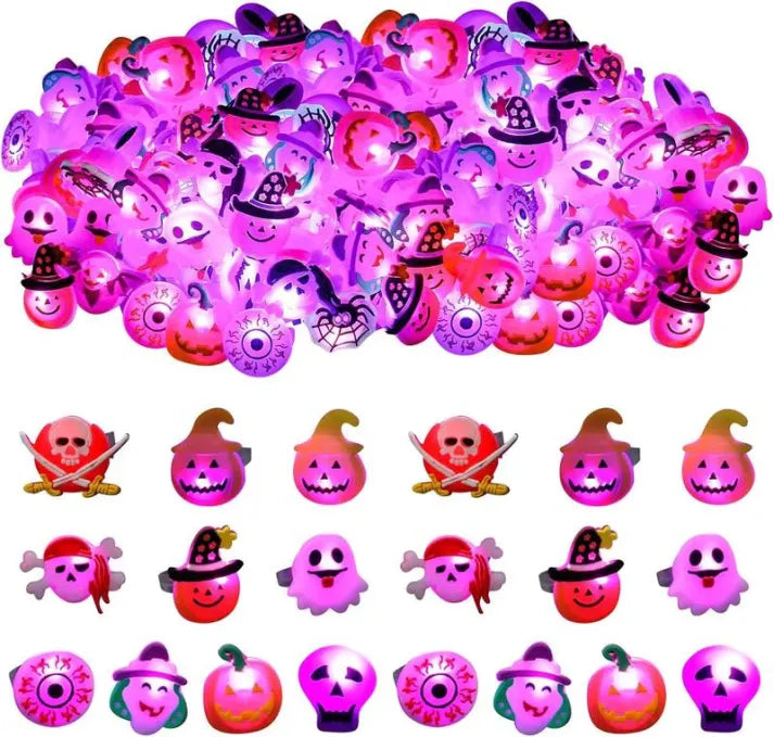 Halloween LED Glow Rings (50pcs)