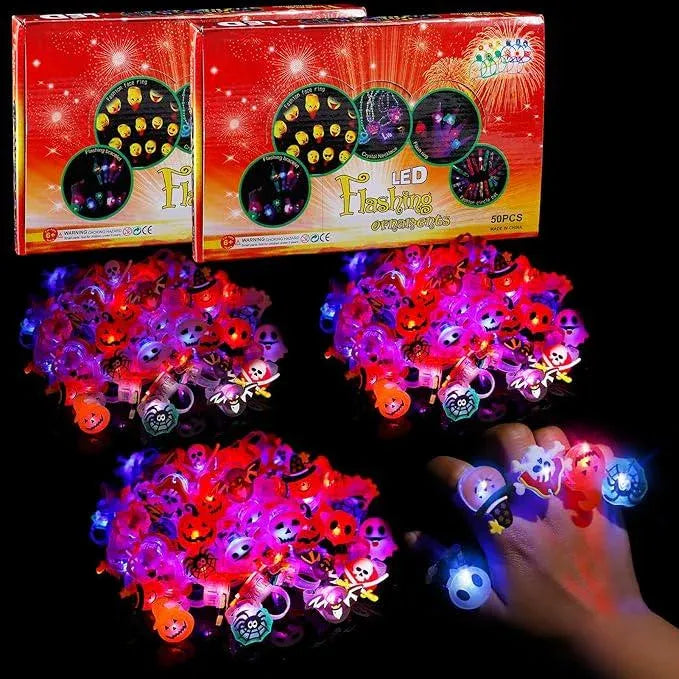 Halloween LED Glow Rings (50pcs)